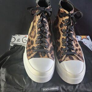 Dolce & Gabbana Men’s [Size 13] Leopard High-Top Sneaker